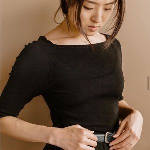 🔥SOLD🔥 INC Square-neck Ribbed Top